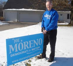 Dave Womack with yard sign